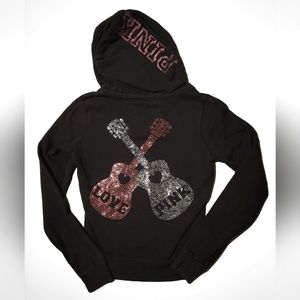 Vtg Victoria's Secret PINK Bling Guitar Jacket Y2K